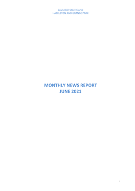 Monthly News Report June 2021