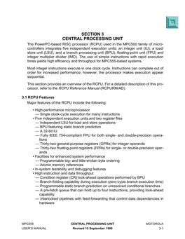 Section 3 Central Processing Unit