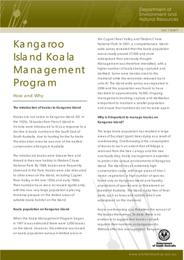 Kangaroo Island Koala Management Program