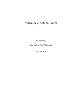 Wheelock, Selden Frank