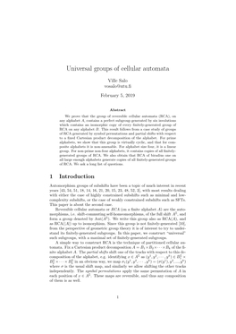 Universal Groups of Cellular Automata