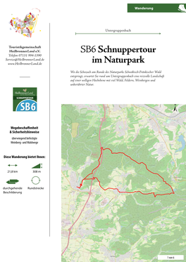 SB6 Schnuppertour Im Naturpark SCHNUPPERTOUR Wanderung SB6