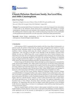 Climate Delusion: Hurricane Sandy, Sea Level Rise, and 1840S Catastrophism