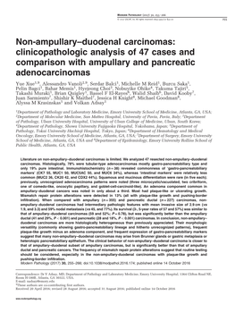 Duodenal Carcinomas