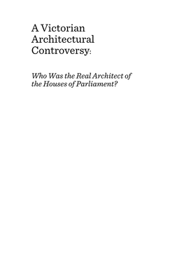 A Victorian Architectural Controversy