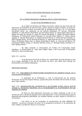 Acta Del Sesión De Plenos De 19 De Diciembre