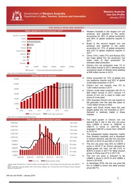 WA Iron Ore Profile – January 2019 1