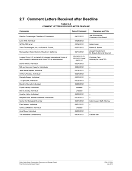V5 2-7 Comment Letters