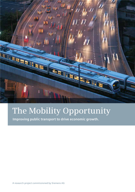 The Mobility Opportunity Improving Public Transport to Drive Economic Growth
