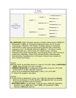 E. Ticket by LANGFUHR (1992)