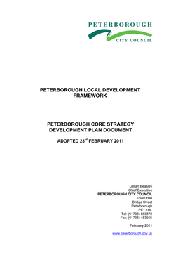 Core Strategy DPD: Adopted 2011 Preface