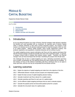 Capital Budgeting