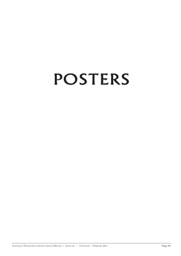 Poster Abstracts