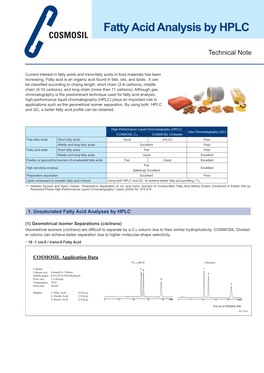 Fatty Acid Analysis by HPLC