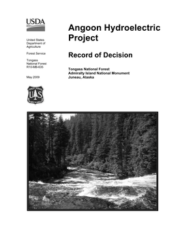 Angoon Hydroelectric Project ROD - Key Acronyms and Other Terms