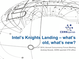 Intel's Knights Landing