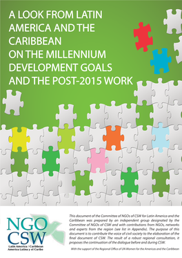 A Look from Latin America and the Caribbean on the Millennium Development Goals and the Post-2015 Work