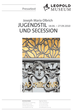 PRESSETEXT Jugendstil Und Secession