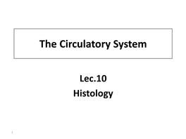 The Circulatory System