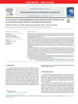 A Case Report on Delayed Diagnosis of Perforated Crohns Disease With