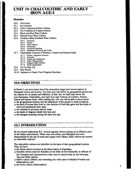 Unit 10 Chalcolithic and Early Iron Age-I