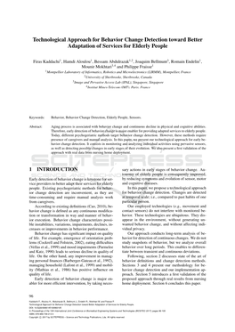 Technological Approach for Behavior Change Detection Toward Better Adaptation of Services for Elderly People