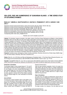 Sea Level Rise and Submergence of Sundarban Islands : a Time Series Study of Estuarine Dynamics