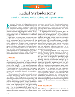 17 Radial Styloidectomy David M
