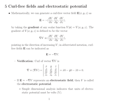 5 Curl-Free Fields and Electrostatic Potential