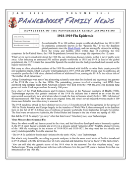 Pannebakker Family News