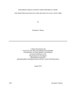 The Industrialization of Long Island City (Lic), New York