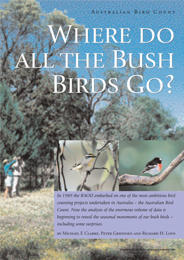 Where Do All the Bush Birds Go?