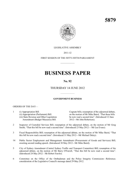 5879 Business Paper
