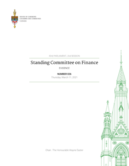 Evidence of the Standing Committee on Finance