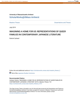 Representations of Queer Families in Contemporary Japanese Literature