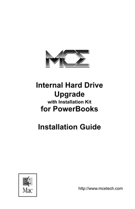 Internal Hard Drive Upgrade for Powerbooks Installation Guide