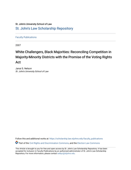 Reconciling Competition in Majority-Minority Districts with the Promise of the Voting Rights Act