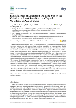 The Influences of Livelihood and Land Use on the Variation of Forest Transition in a Typical Mountainous Area of China