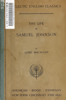 The Life of Samuel Johnson, LL.D.,