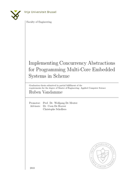 Implementing Concurrency Abstractions for Programming Multi-Core Embedded Systems in Scheme