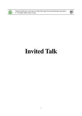 Invited Talk