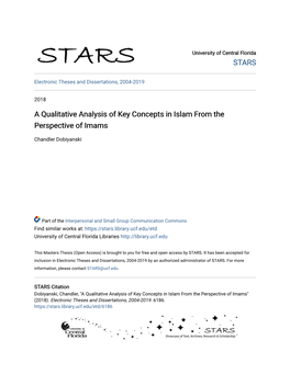 A Qualitative Analysis of Key Concepts in Islam from the Perspective of Imams