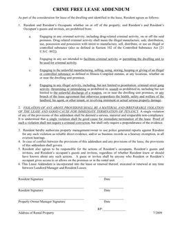 Crime Free Lease Addendum (PDF)