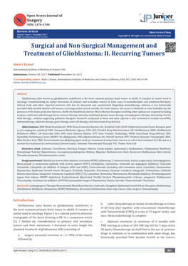 II. Recurring Tumors