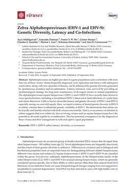 (EHV-1 and EHV-9): Genetic Diversity, Latency and Co-Infections