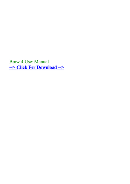 Bmw 4 User Manual.Pdf