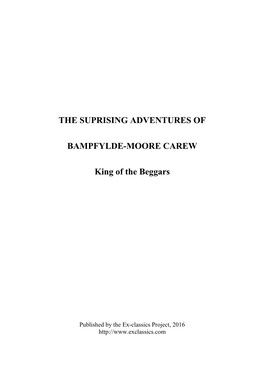 The Suprising Adventures of Bampfylde-Moore Carew