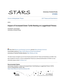 Impact of Increased Green Turtle Nesting on Loggerhead Fitness