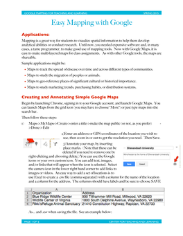 Easy Mapping with Google