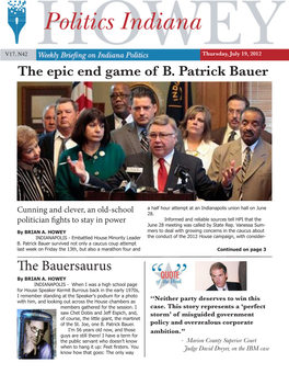 The Epic End Game of B. Patrick Bauer the Bauersaurus